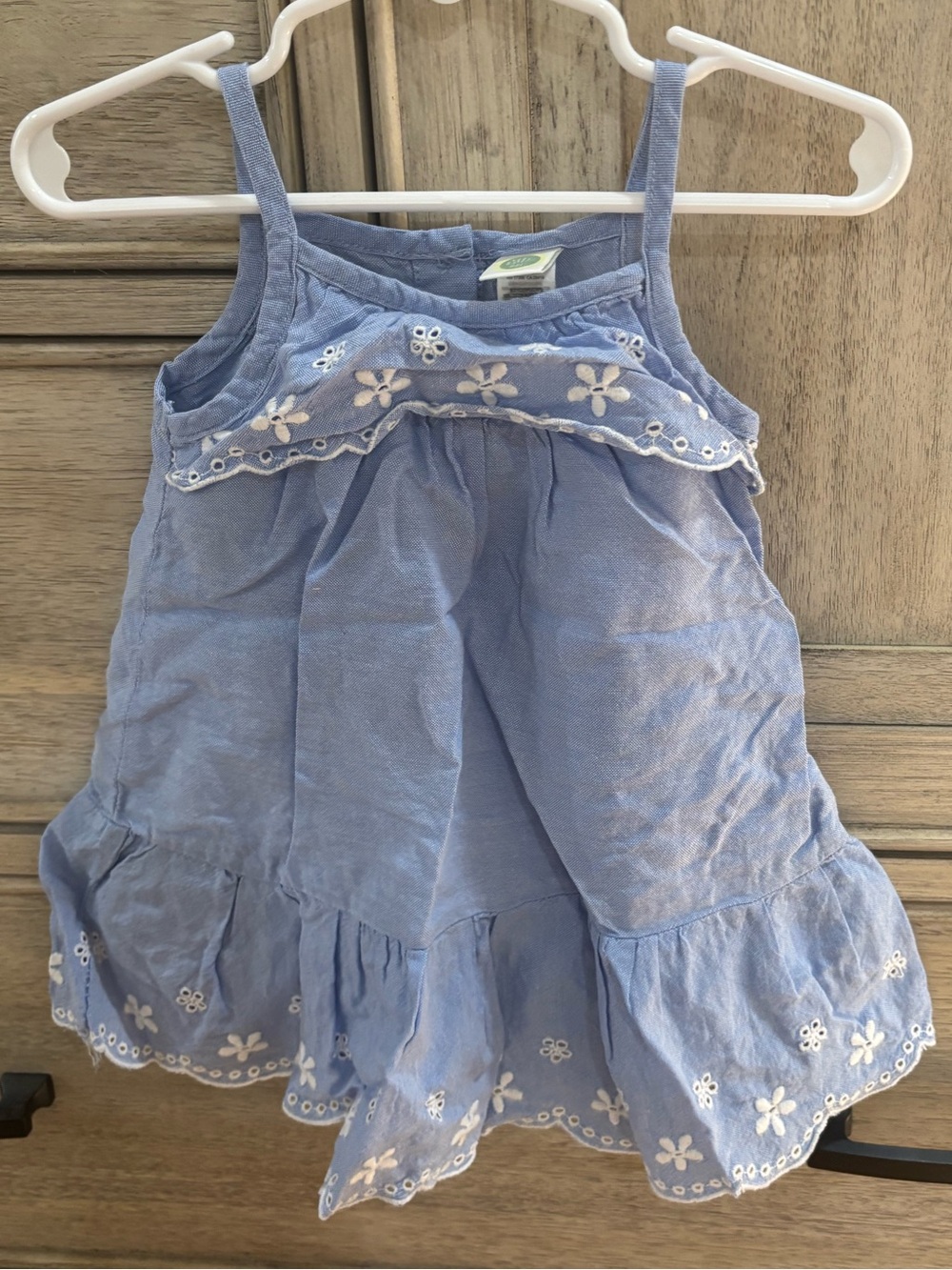 Little Me Blue Floral Trim Girls' Sundress